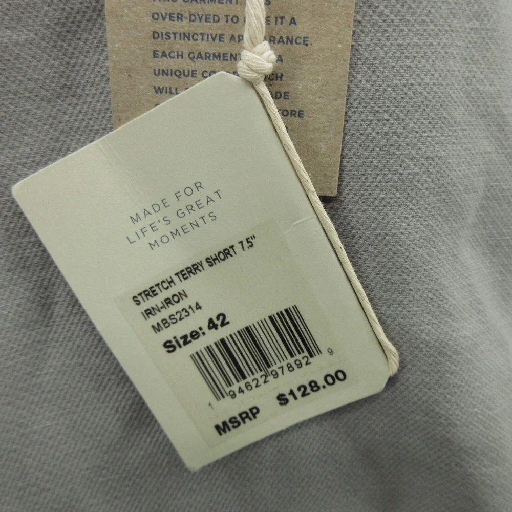 Faherty Men's Chino Shorts 42 Iron Cotton Blend Stretch Terry 7